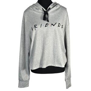 NWOT | FRIENDS TV Show Logo Cropped Long Sleeve Hoodie Sweatshirt | XLarge